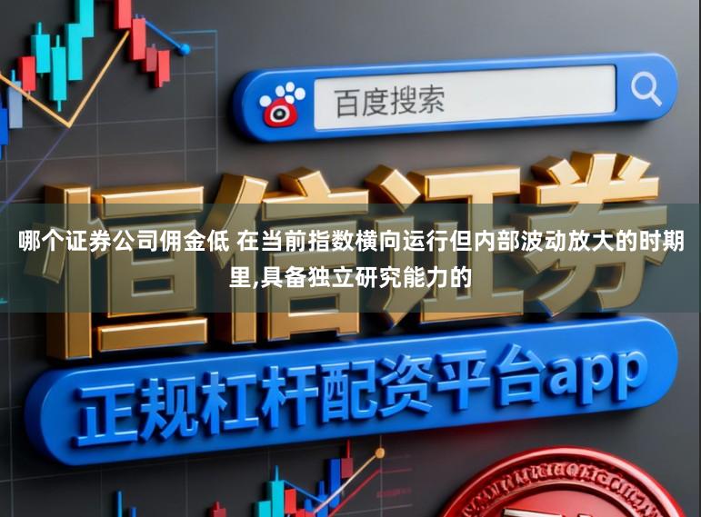 哪个证券公司佣金低 在当前指数横向运行但内部波动放大的时期里，具备独立研究能力的